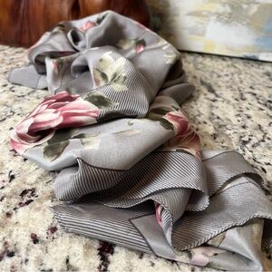 Vintage Silk Floral Scarf
